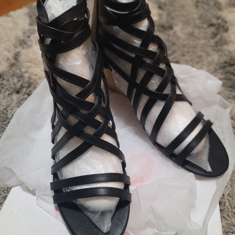 Elegant Black Strappy Women's Heels